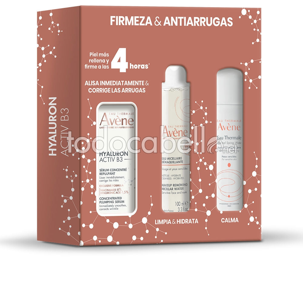 AVÈNE HYALURON ACTIV B3 SÉRUM + MICELAR + AGUA TERMAL LOTE 3 pz