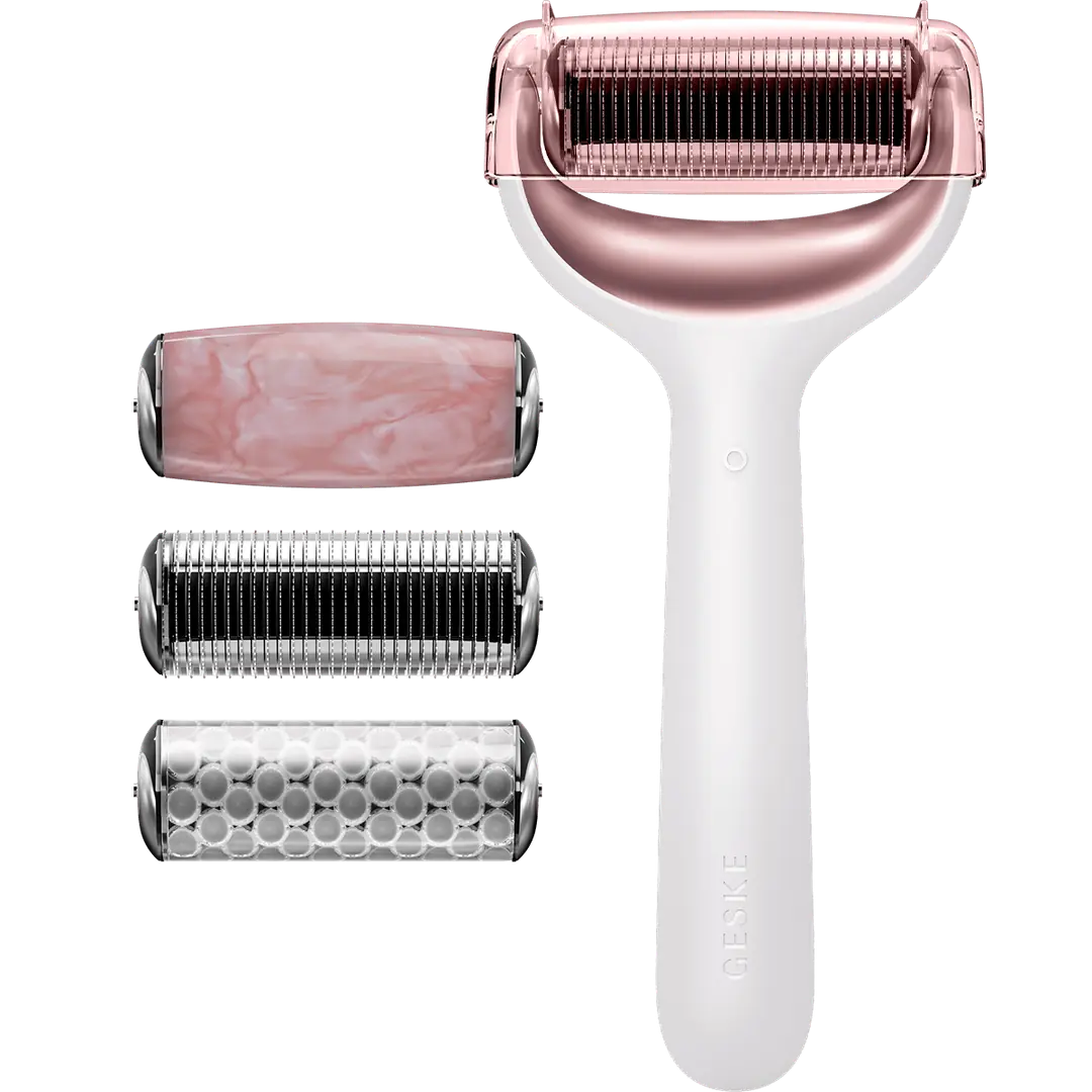 GESKE SMART APP GUIDED facial and body roller with microneedles 9 in 1 #white 4 u