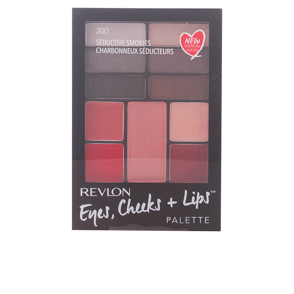REVLON MASS MARKET PALETTE eyes, cheeks + lips #200-seductive smokies 1 u