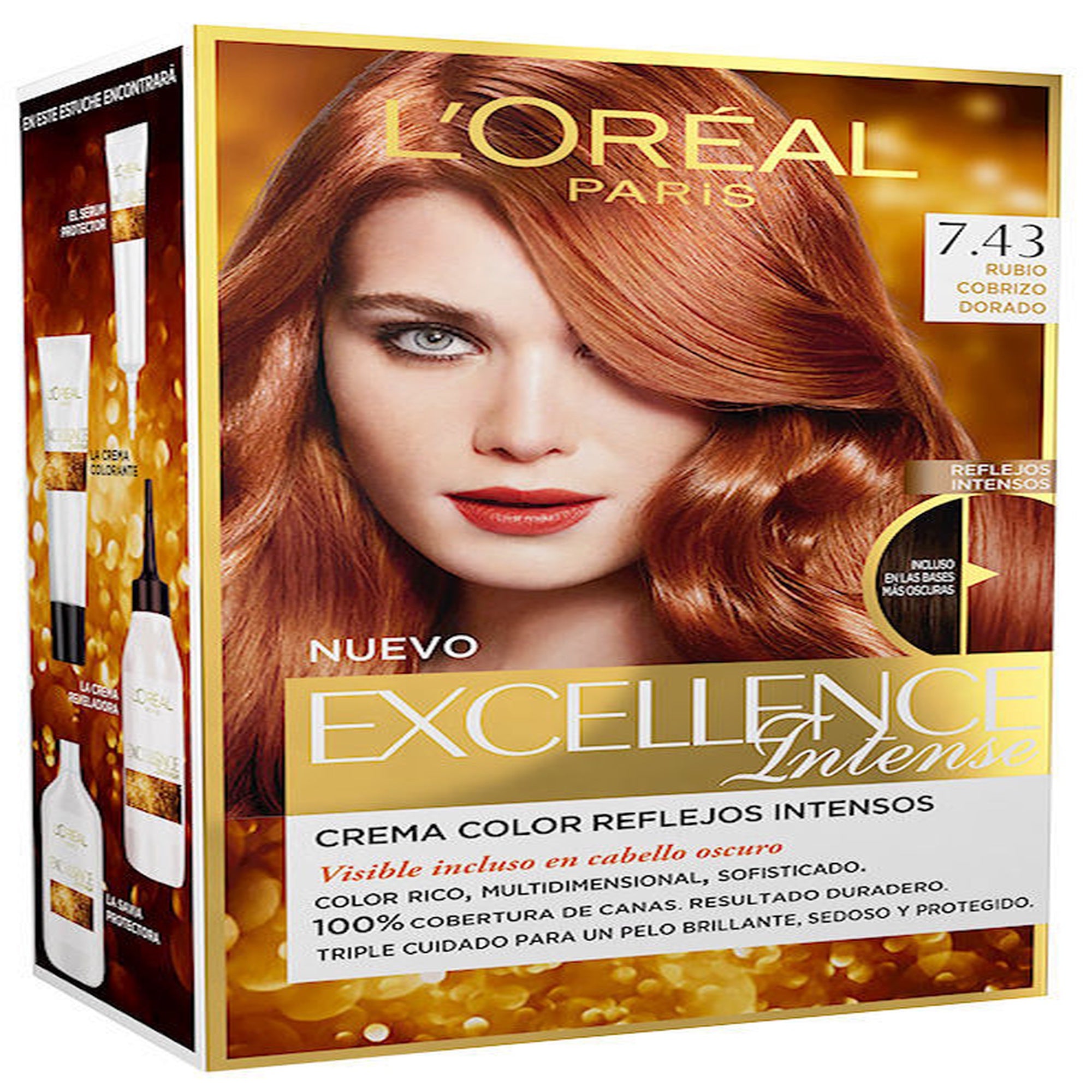 L'ORÉAL PARIS EXCELLENCE INTENSE hair color #7.43 golden copper blonde 1 u