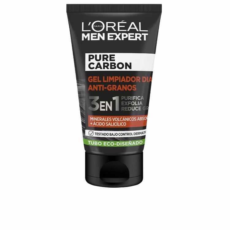 L'ORÉAL PARIS MEN EXPERT pure charcoal anti-pimple cleansing gel 3 in 1 100 ml