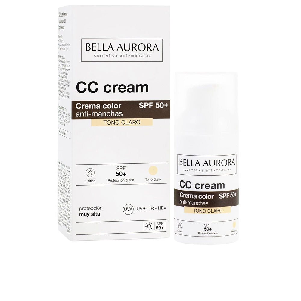 BELLA AURORA CC CREAM anti-manchas SPF50+ #tono claro 