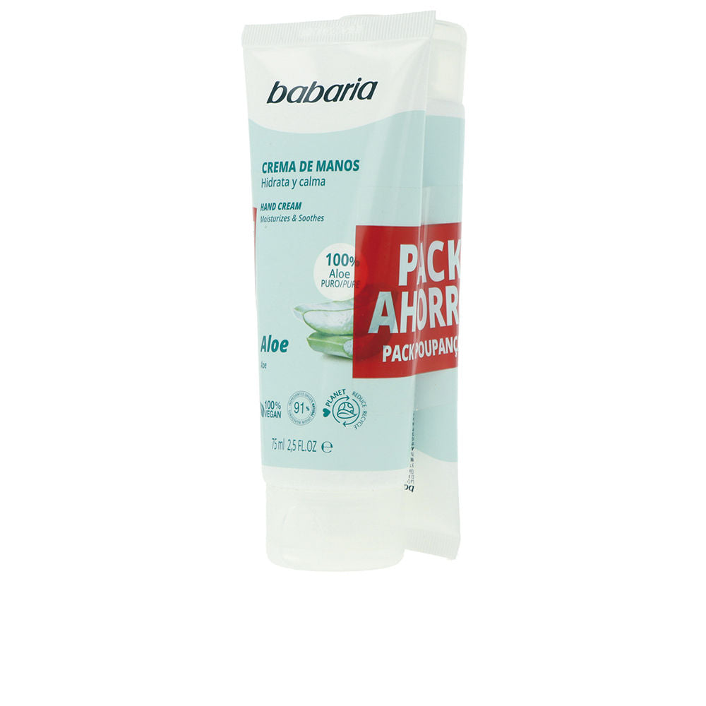 BABARIA ALOE VERA HAND CREAM LOT 2 x 75 ml