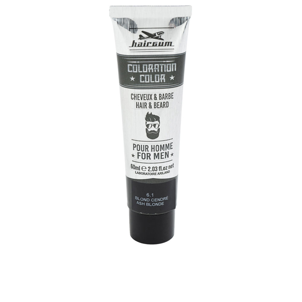 HAIRGUM COLORATION beard and hair dye #6.1-Ash Blonde 60 gr