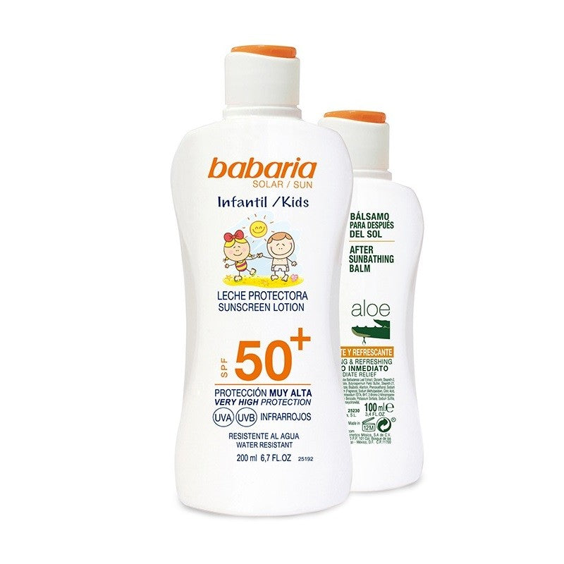 BABARIA SOLAR INFANTIL SPF50+ MILK LOT 2 pz