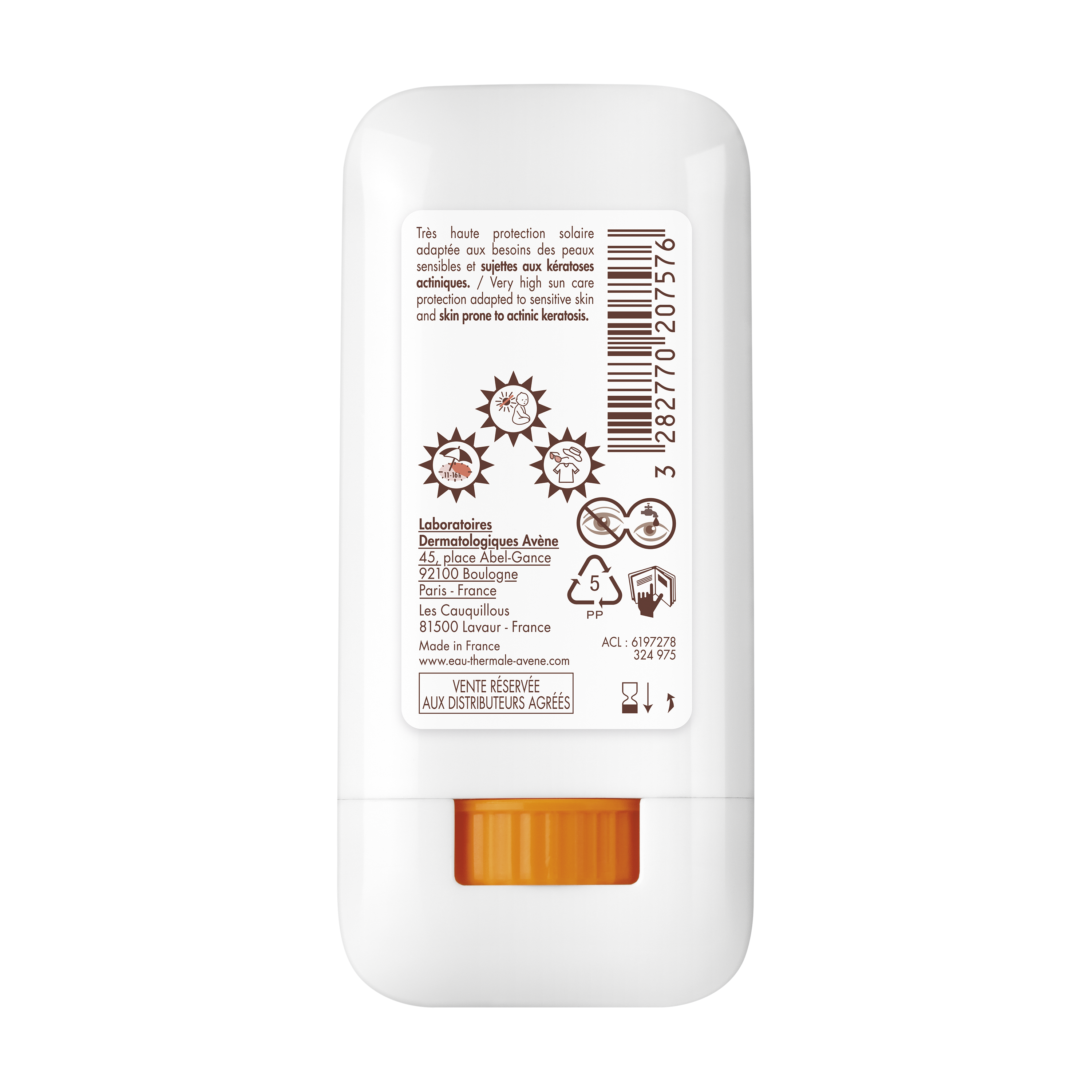 AVÈNE SOLAIRE SUNSISTICK KA protector solar en barra SPF50+ 20 gr