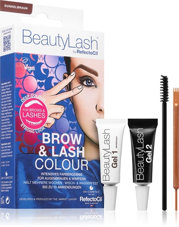 REFECTOCIL BEAUTYLASH BROW &amp; LASH COLOUR eyebrow and eyelash tint kit #Dark Brown 1 unit