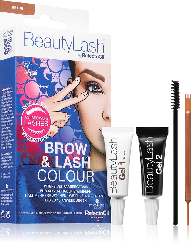 REFECTOCIL BEAUTYLASH BROW &amp; LASH COLOUR eyebrow and eyelash tint kit #Medium Brown 1 unit