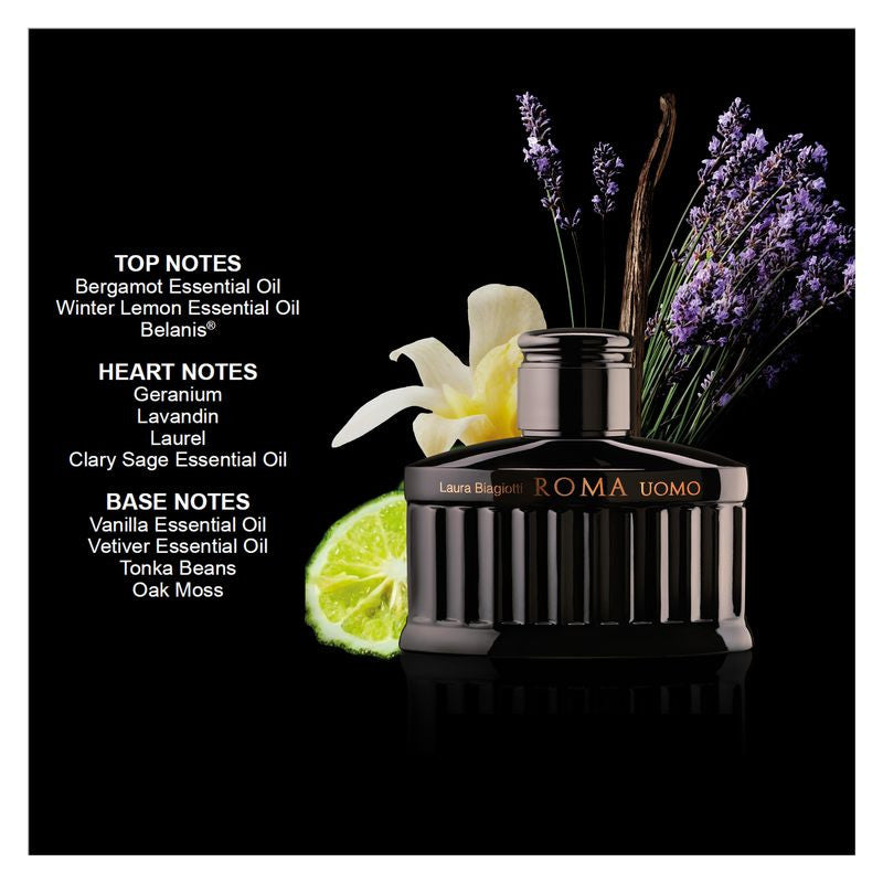 LAURA BIAGIOTTI ROMA UOMO NERO ESTREMO INTENSE edp vapo 75 ml