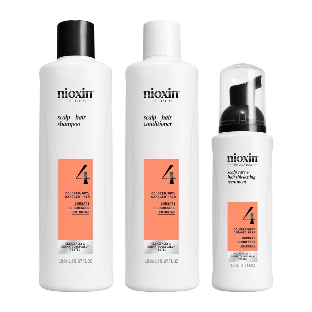 NIOXIN SYSTEM 4 - Kit - Treatment for Colored Hair with Advanced Thinning 3 units