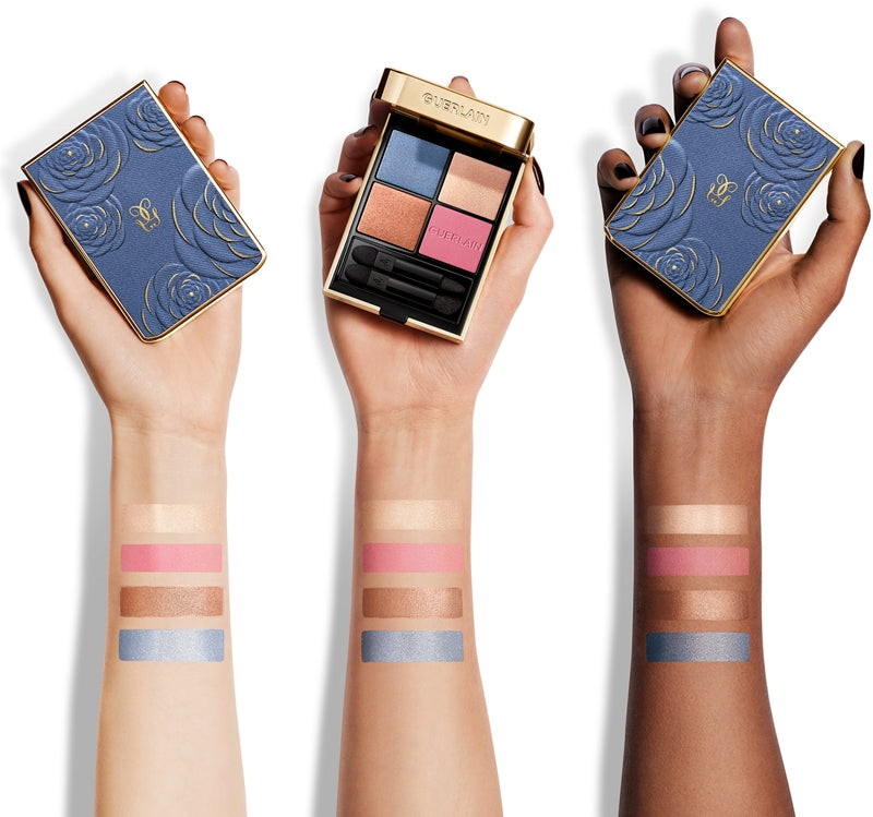 GUERLAIN OMBRES G eyeshadows in 4 shades limited edition #396-Denim Blossom 6 gr