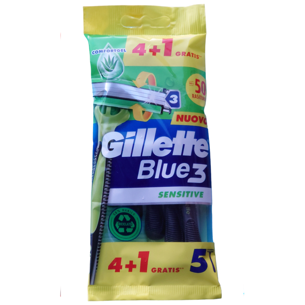 GILLETTE BLUE 3 SENSITIVE disposable razor blades 5 units