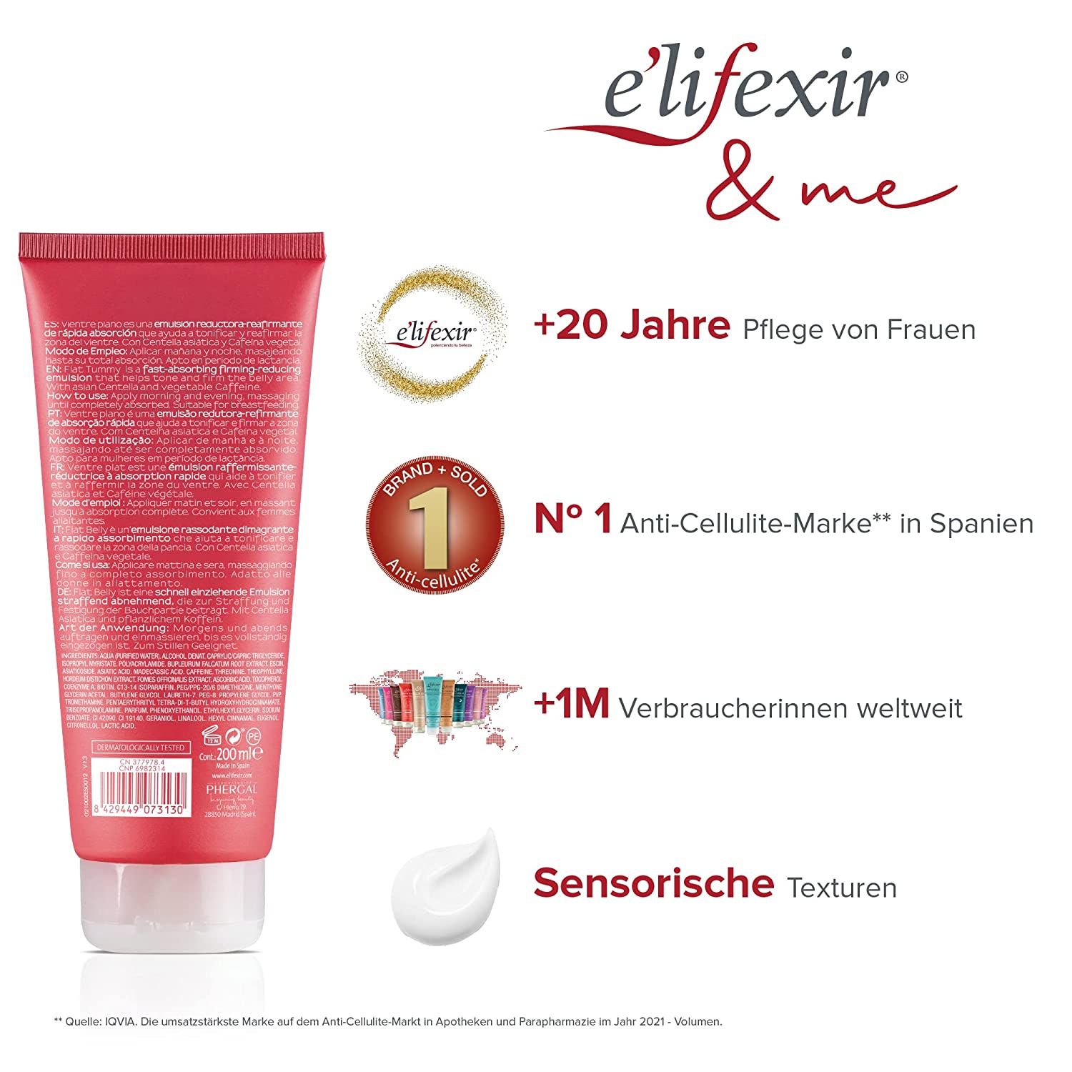 E'LIFEXIR Flat Stomach Reducing Cream 200 ml