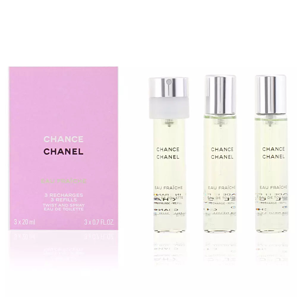 CHANEL CHANCE EAU FRAICHE eau de toilette twist & spray 3 refills 3 x 20 ml