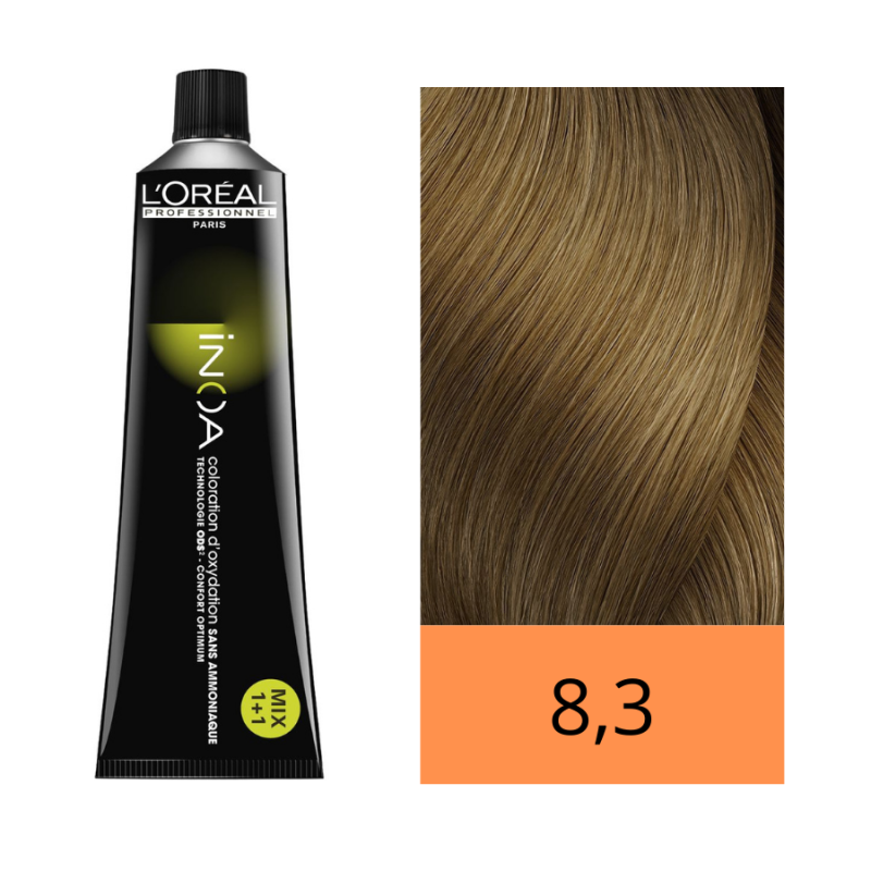 L'ORÉAL PROFESSIONNEL PARIS INOA no ammonia permanent color #8.3 60 gr