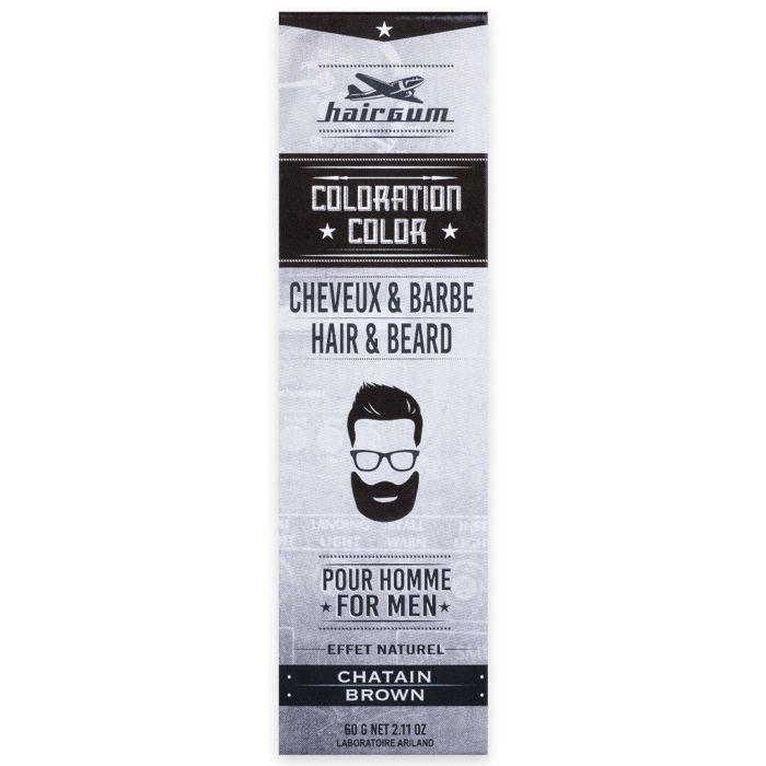 HAIRGUM COLORATION beard and hair dye #4-Chestnut 60 gr
