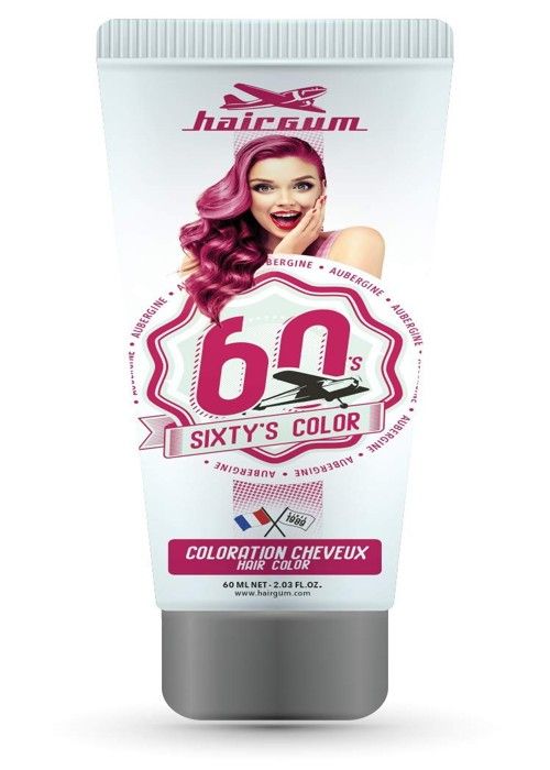 HAIRGUM SIXTY'S COLOR hair color #aubergine