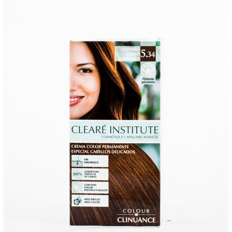 CLEARÉ INSTITUTE COLOUR CLINUANCE delicate hair #5.34-luminous light brown 1 u