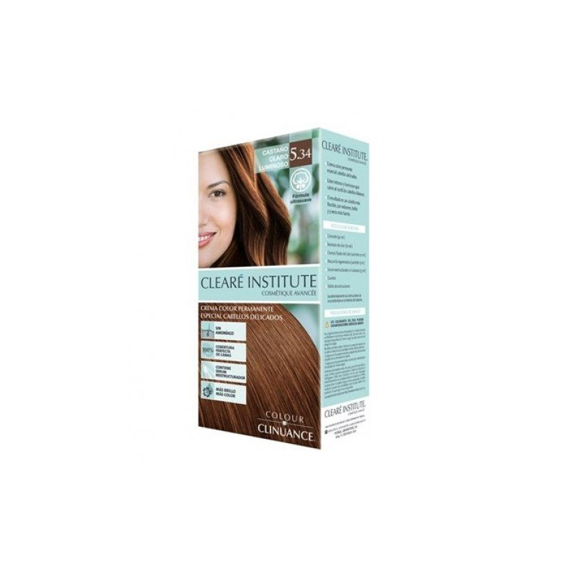 CLEARÉ INSTITUTE COLOUR CLINUANCE delicate hair #5.34-luminous light brown 1 u