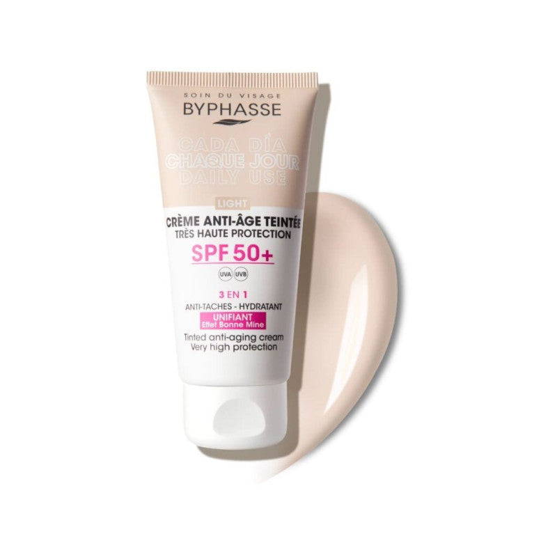 BYPHASSE Anti-aging FACIAL CREAM with color SPF50+ #light 50 ml