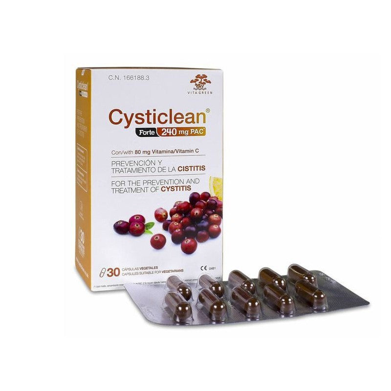 CYSTICLEAN FORTE with PAC and Vit C and Cranberry capsules 30 u