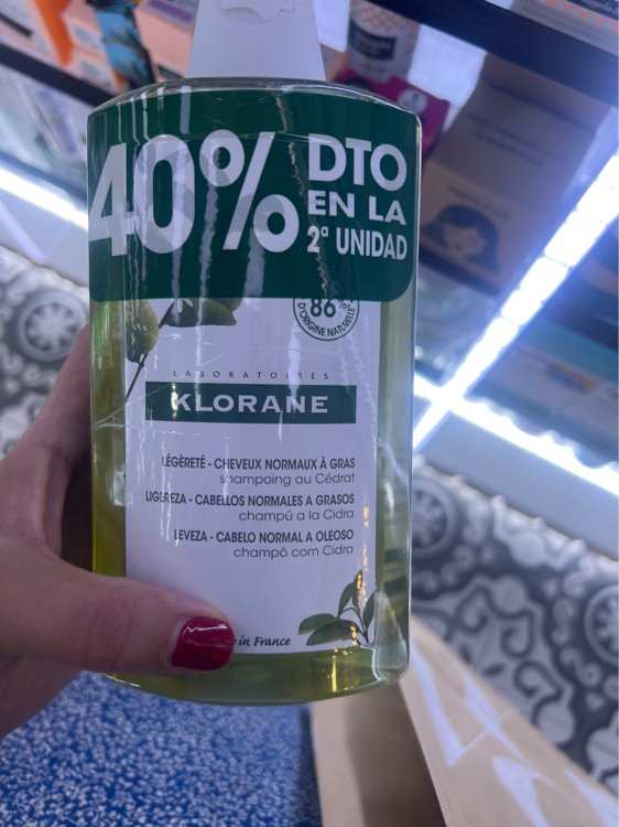 KLORANE A LA CIDRA champú ligero para cabello normal/graso duo 2 x 400 ml