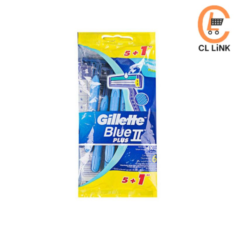 GILLETTE VENUS BLUE II PLUS disposable hair removal blades 6 units