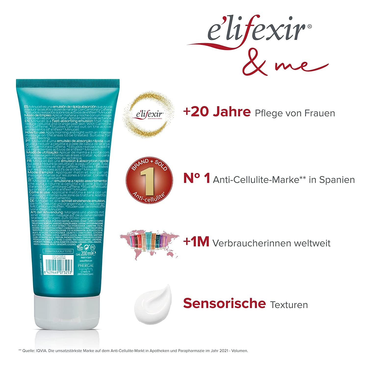 E'LIFEXIR Minucell Anti-Cellulite Cream 200 ml