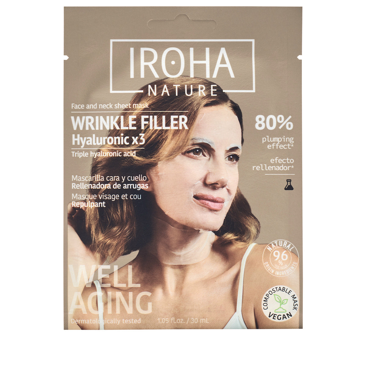 IROHA WRINKLE FILLER & ANTI-AGE wrinkle filler face & neck mask 30 ml