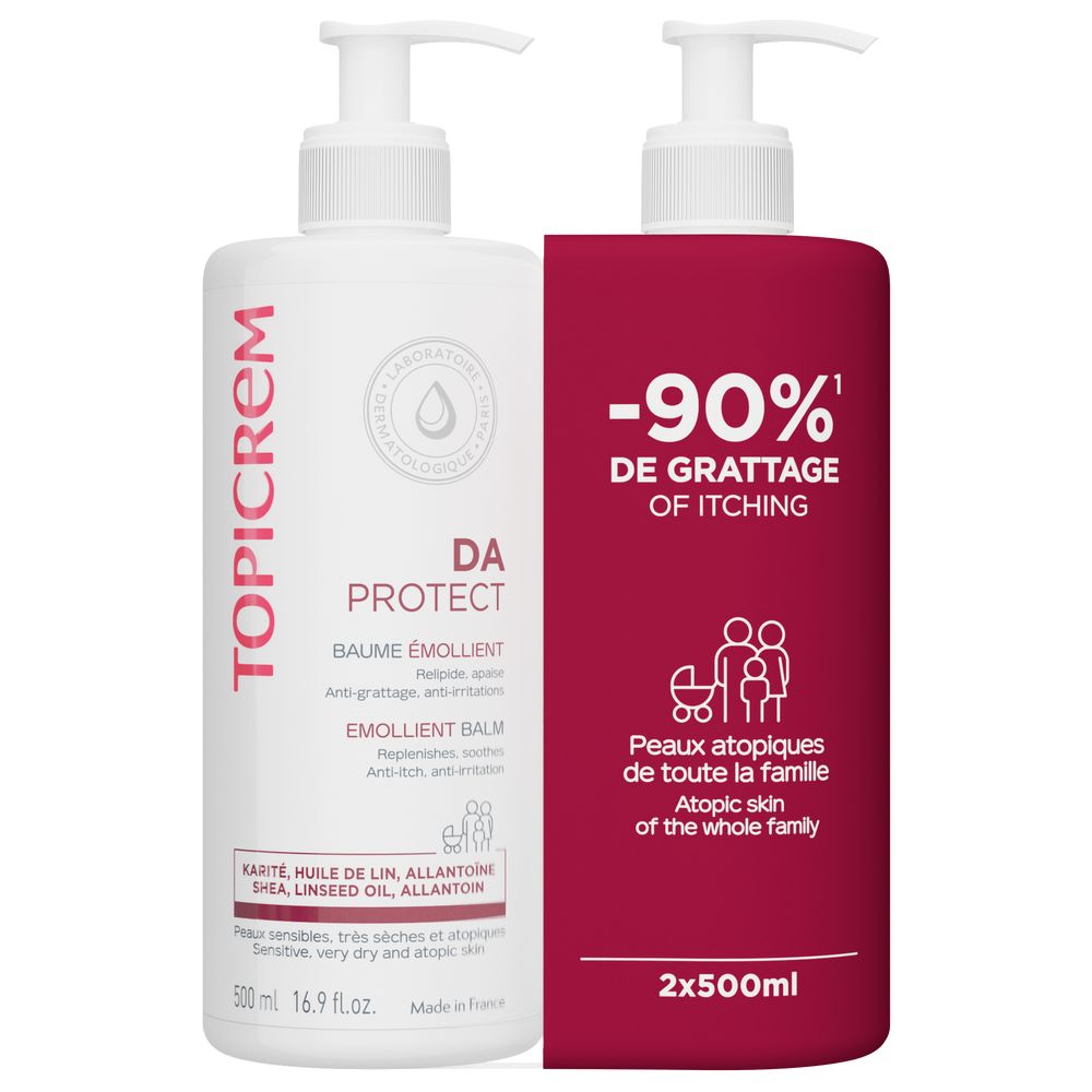 TOPICREM DA emollient balm pack 2 x 500 ml