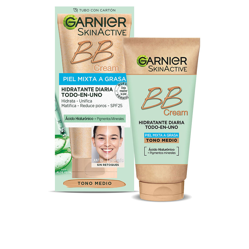 GARNIER SKINACTIVE BB CREAM combination to oily skin daily moisturizer SPF 25 #medium tone 50 ml