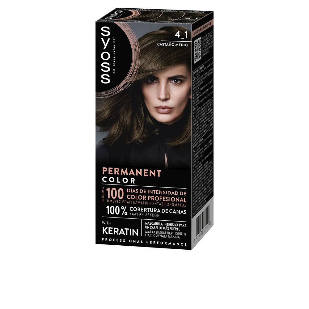 SYOSS PERMANENT COLOR #4.1-Castaño Medio 1 u