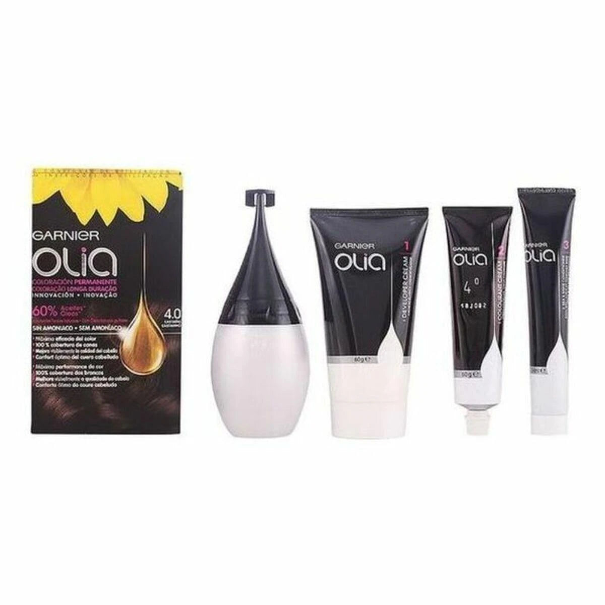 GARNIER OLIA coloración permanente sin amoniaco #4.0-castaño 1 u