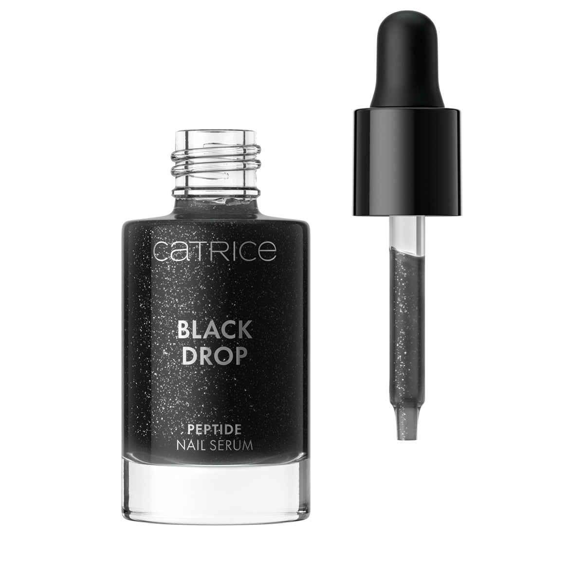 CATRICE BLACK DROP nail serum with peptides 8 ml