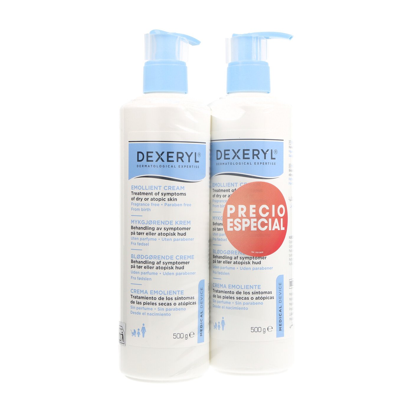 DEXERYL EMOLIENT CREAM pack 2 x 500 gr
