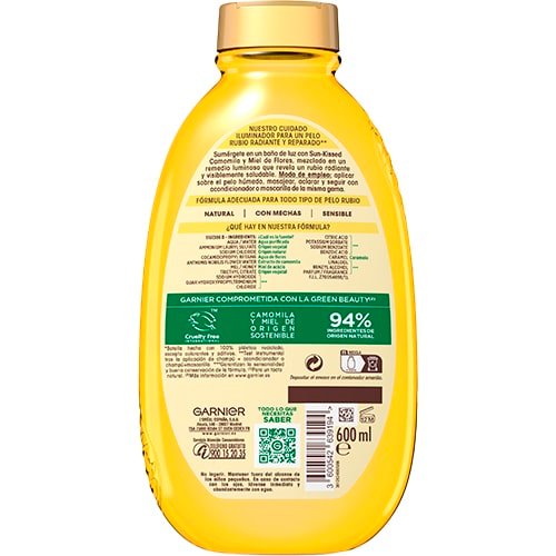 GARNIER ORIGINAL REMEDIES chamomile and flower honey shampoo 600 ml
