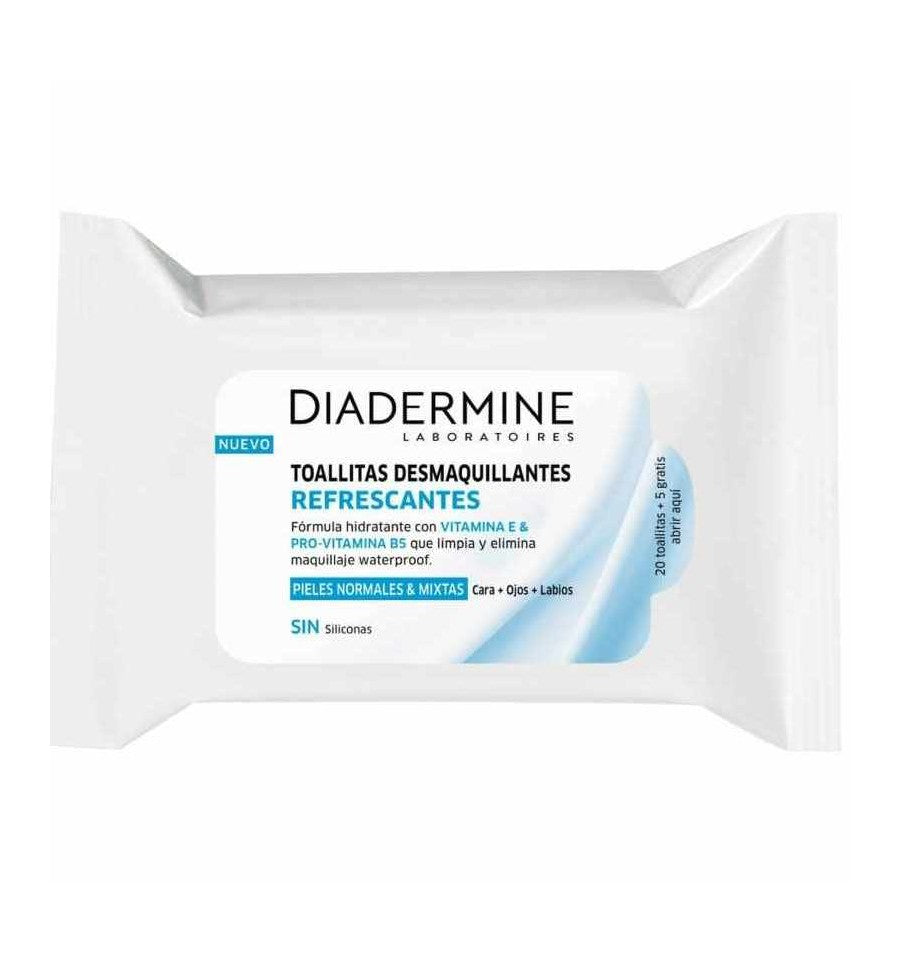 DIADERMINE MAKE-UP REMOVER WIPES for normal-combination skin 25 u