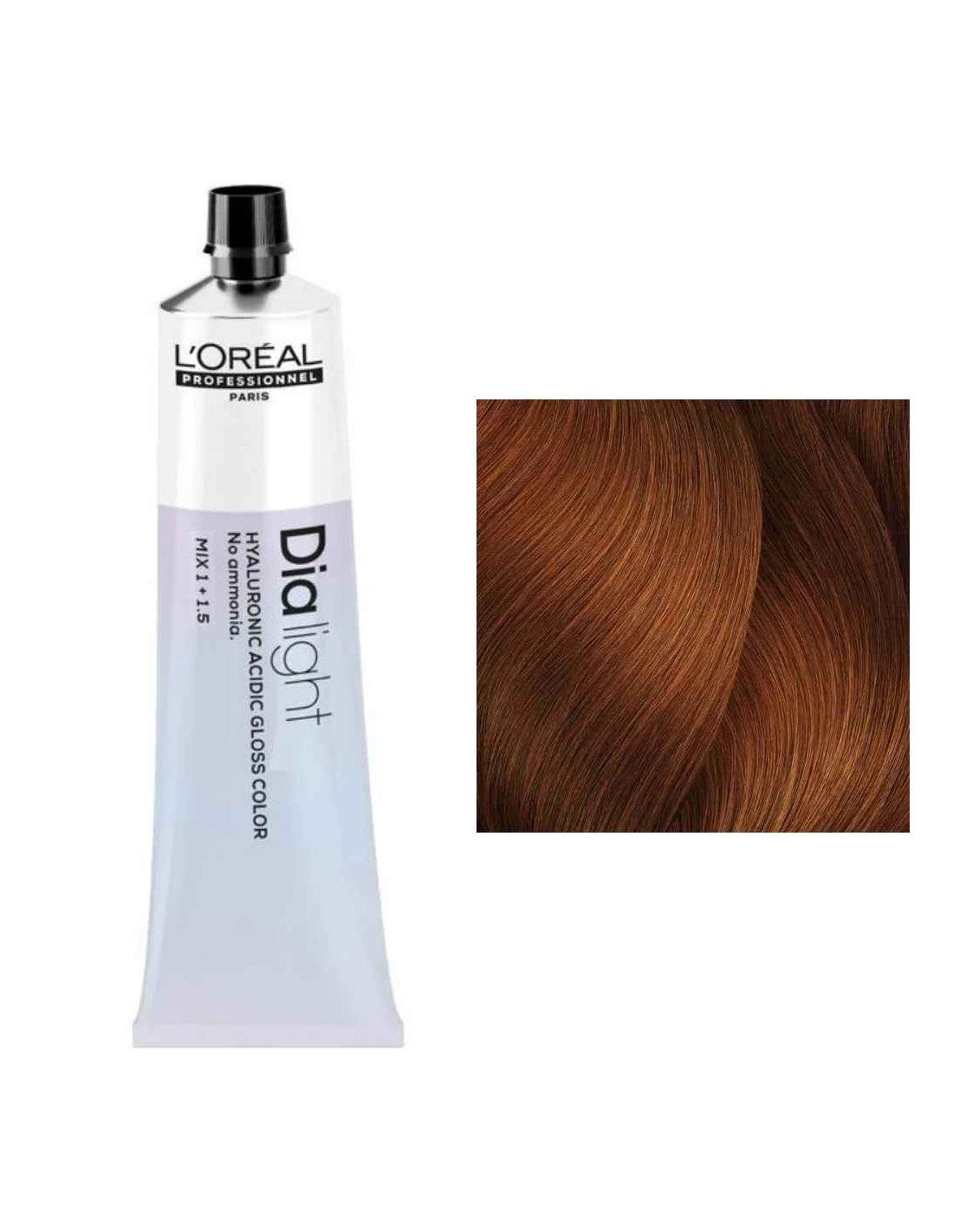 L'ORÉAL PROFESSIONNEL PARIS DIA LIGHT gel-creme acide sans ammoniaque #7.43 60 ml