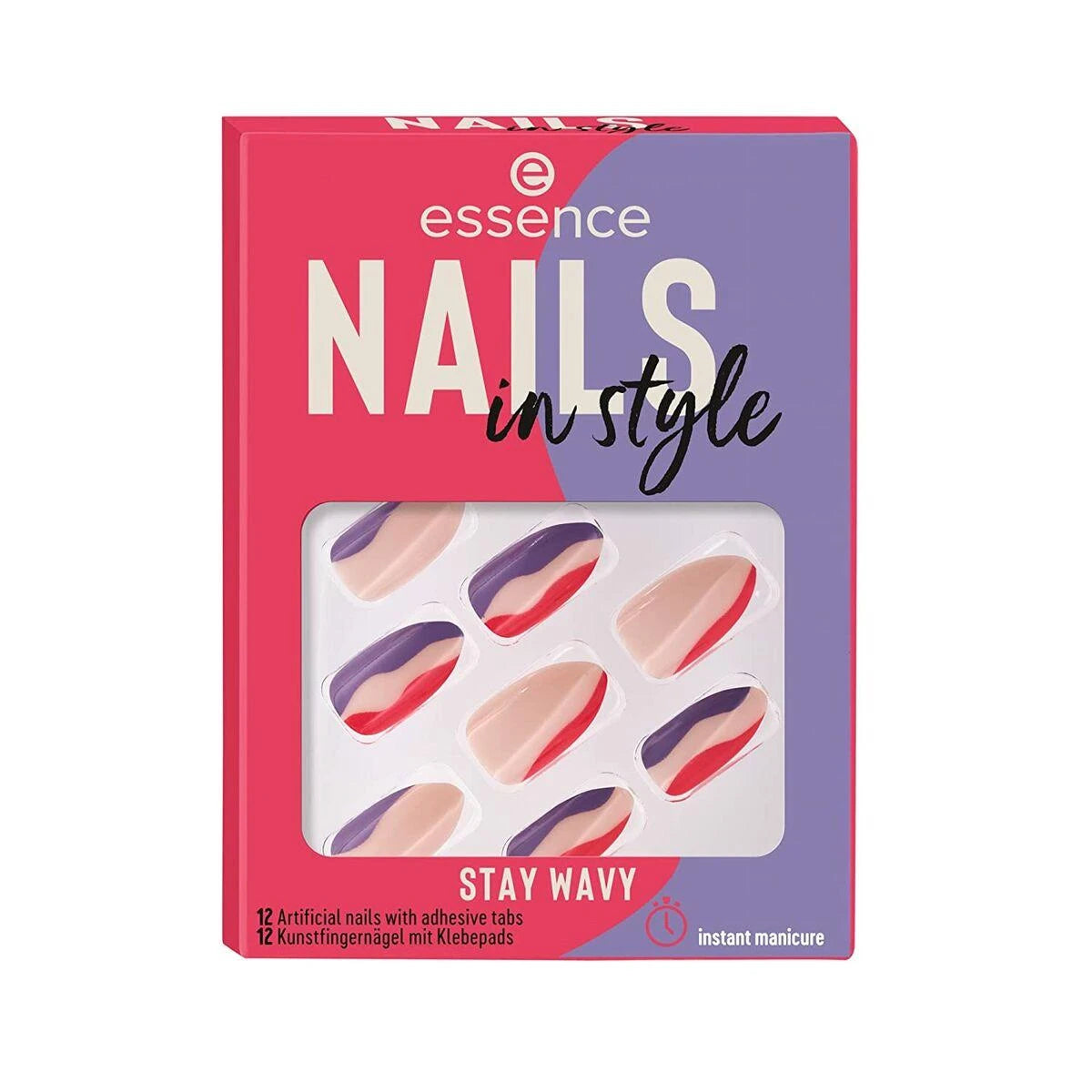 ESSENCE NAILS IN STYLE uñas artificiales #stay wavy