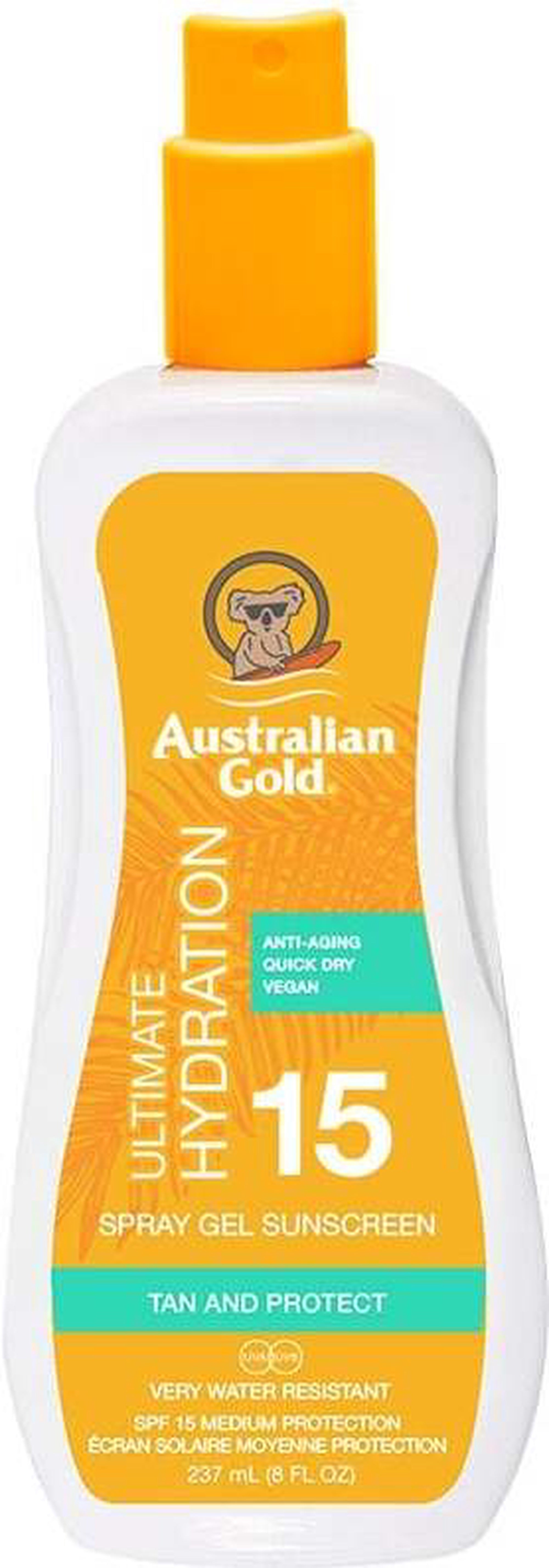 AUSTRALIAN GOLD SUNSCREEN SPF15 spray gel 237 ml