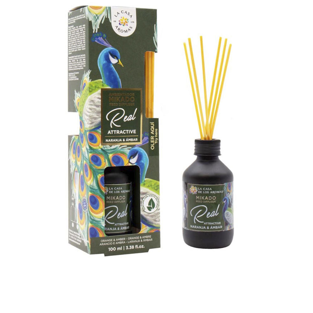 LA CASA DE LOS AROMAS AMBIENTADOR mikado Real Attractive #naranja & ámbar 100 ml
