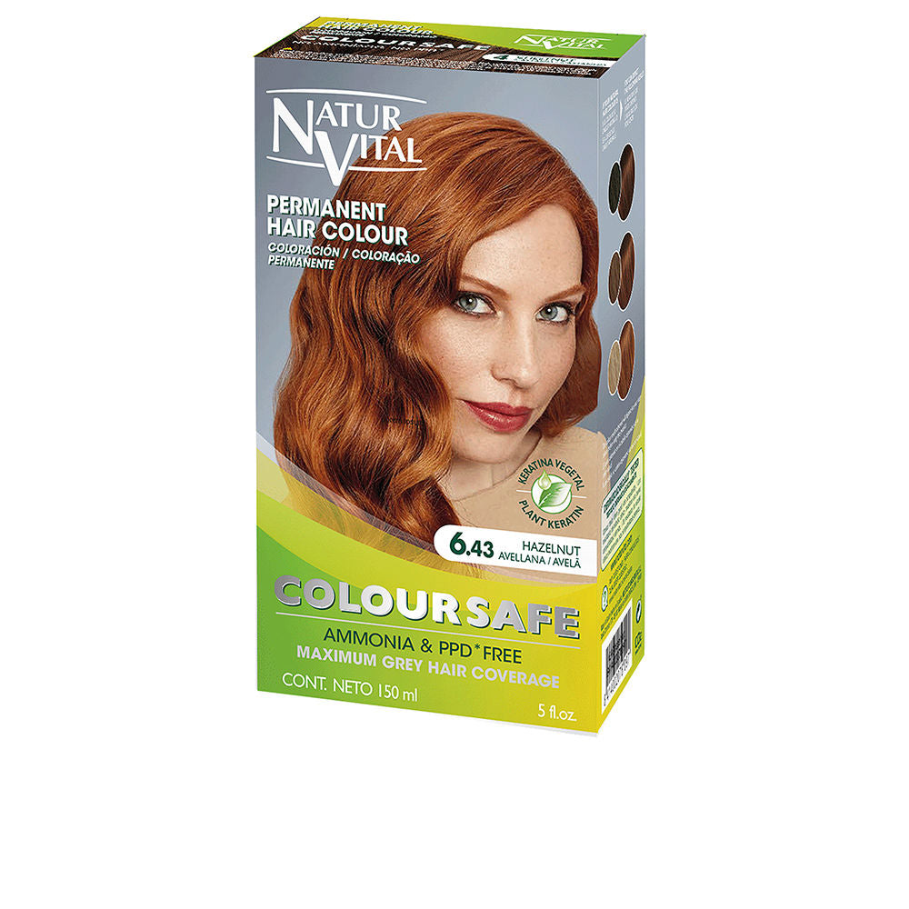 NATUR VITAL COLOURSAFE permanent dye #6.43-hazelnut