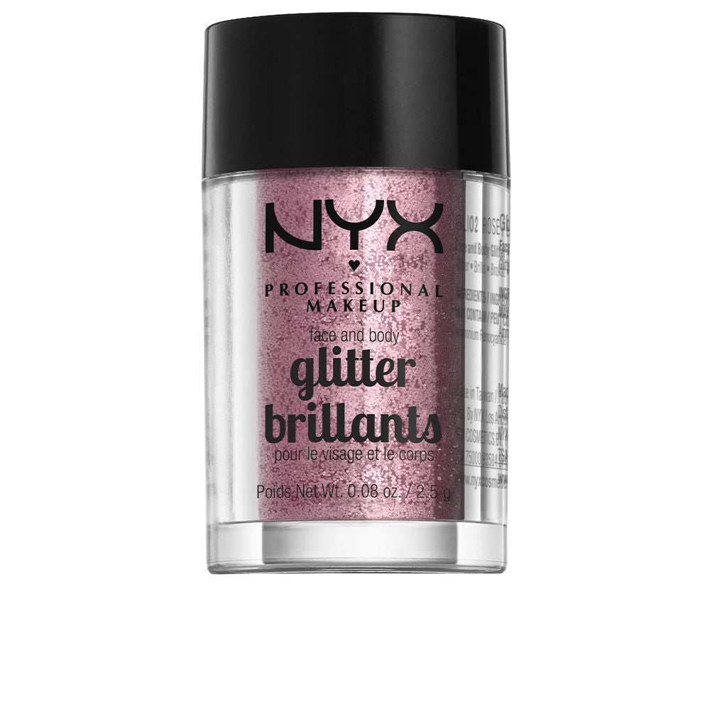 NYX PROFESSIONAL MAKE UP GLITTER BRILLANTS face and body #rose