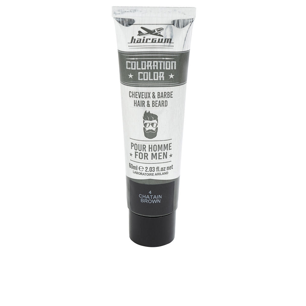 HAIRGUM COLORATION beard and hair dye #4-Chestnut 60 gr
