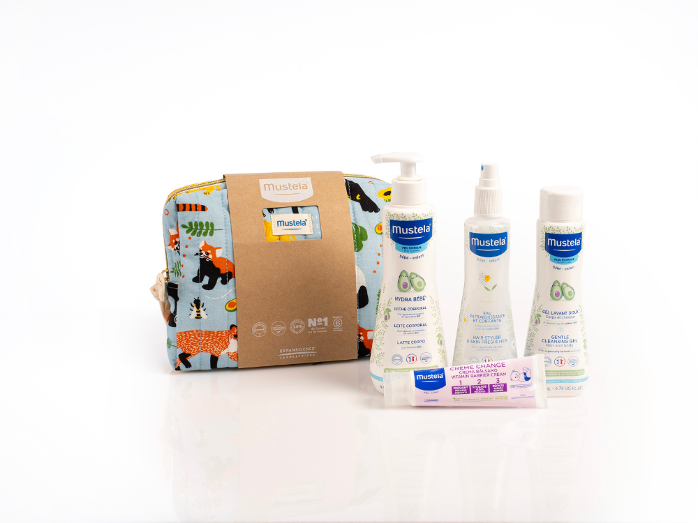 MUSTELA BABY-BOY JUNGLE TOILETRY BAG CASE 5 pcs