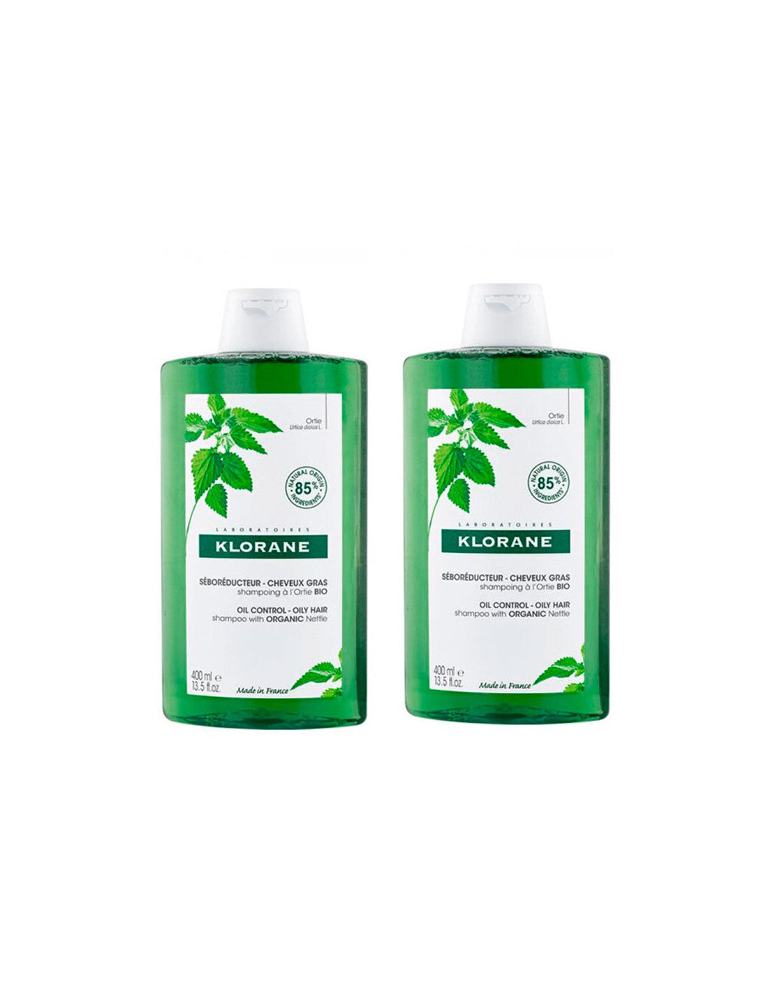 KLORANE A LA ORTIGA BIO champú seborregulador cabello graso 2 x 400 ml