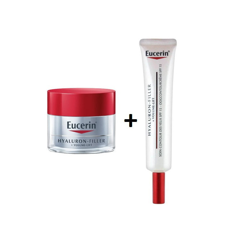 EUCERIN HYALURON FILLER + VOLUME-LIFT DAY CREAM FOR NORMAL TO COMBINATION SKIN, 2-PIECE SET