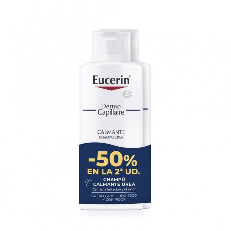 EUCERIN DERMO CAPILLAIRE soothing urea shampoo pack of 2 x 250 ml