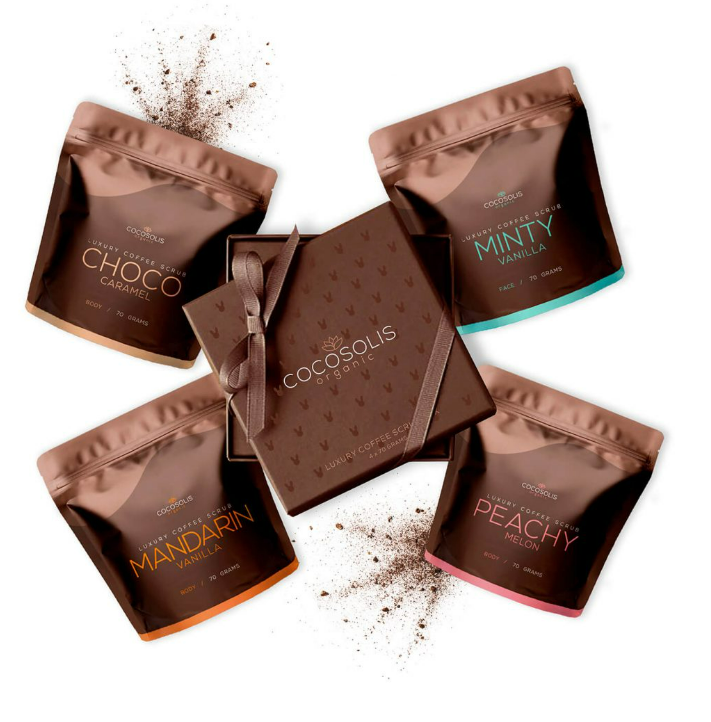 COCOSOLIS LUXURY COFFEE SCRUB BOX set 4 pz