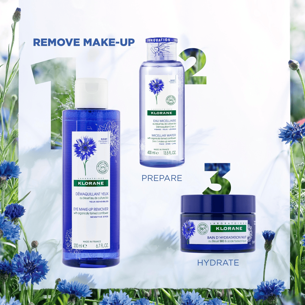 KLORANE ACIANO DE CULTIVO ECO desmaquillante ojos sensibles 200 ml